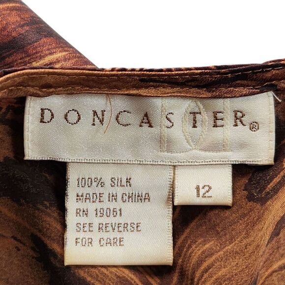 Doncaster Silk Top Size 12 Animal Print Lightweight Tank Top - Picture 4 of 7